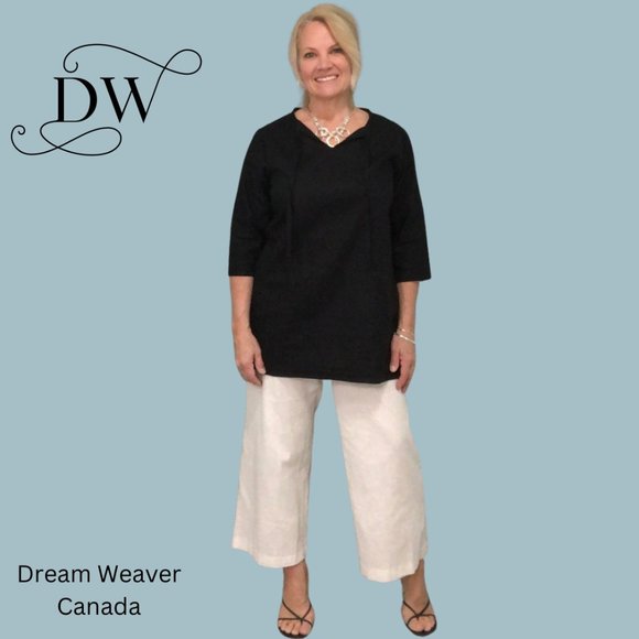Linen Tunic | Black - Picture 2 of 3